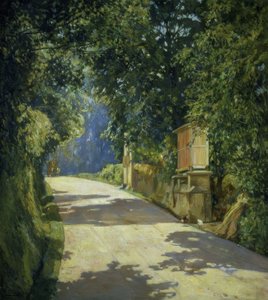 EL HORREO Y EL CARRO-1944-100X90 CM 作： Francisco Llorens Diaz