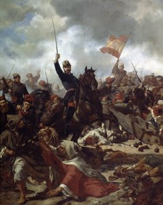 テトゥアンの戦いでのジョン・プリム将軍とプラッツ (1814-70) 作： Francisco Sans y Cabot