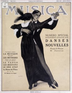 ヌメロ・スペシャル・ダンス・ヌーベル（タンゴを踊るカップル） - フランシスコ・ハビエル・ゴセ（1876-1915）によるイラスト 「Musica」1913年5月号掲載 作： Francesc Xavier Gosé