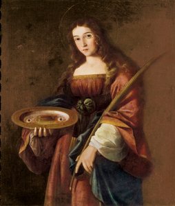 セント・ルーシー 作： Francisco de (circle of) Zurbaran