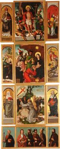 聖人のアンの祭壇画と大天使ミカエルの右パネル 作： Francisco de Comontes