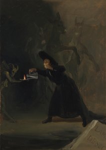 強制的に魔法をかけられた力の幽霊、1798年からのシーン 作： Francisco de Goya