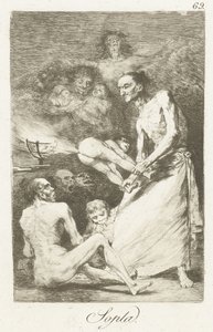 ブラース Sopla (オブジェクトのタイトル) ロス・カプリチョス（シリーズタイトル） 作： Francisco de Goya