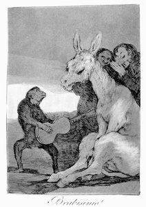 ブラボー！音楽の夕べの風刺画、1799 作： Francisco de Goya