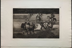 闘牛: バンデリラと爆竹 作： Francisco de Goya