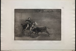 闘牛：サラゴサの（リング）で有名なパジュレラの男らしい勇気 作： Francisco de Goya