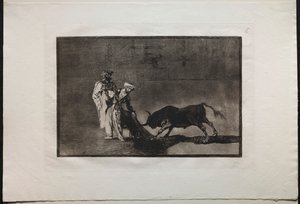 闘牛: ムーア人は土俵で別のプレーをする 作： Francisco de Goya