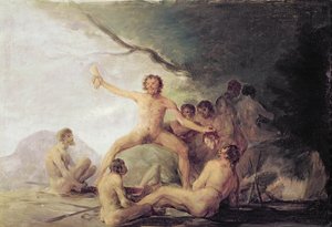 人間の遺物を味わう人食い人類、1800〜08年頃（83503対）