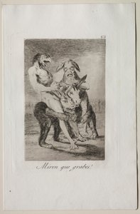 カプリス: 彼らがいかに厳粛であるかを見てください! 作： Francisco de Goya
