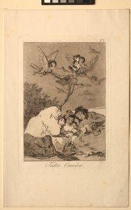 Caprichos：All Will Fall。 作： Francisco de Goya