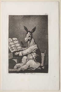 Caprichos: そして彼の祖父もそうでした. 作： Francisco de Goya