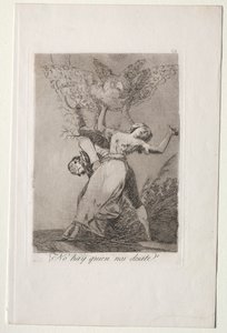 カプリチョス: 誰にも私たちを解いてもらえない? 作： Francisco de Goya
