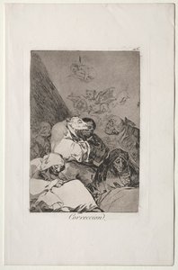 カプリコス：訂正。 作： Francisco de Goya