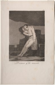 カプリコス：愛と死。 作： Francisco de Goya