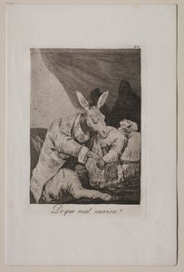 カプリコス：病気で死ぬものc 1798。 作： Francisco de Goya