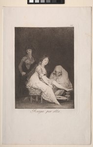 カプリチョス: 彼女は彼女のために祈る 作： Francisco de Goya
