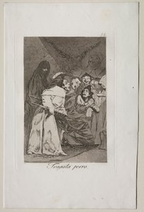 カプリコス：飲み込んで、犬！ 作： Francisco de Goya