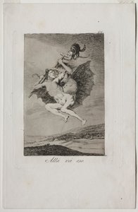 カプリコス：そこに行く.. 作： Francisco de Goya