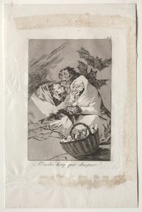 Caprichos：1799年、たくさんのサックがあります。 作： Francisco de Goya