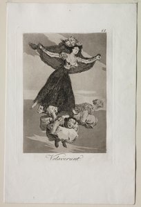 カプリコス：彼らは飛んできた。 作： Francisco de Goya