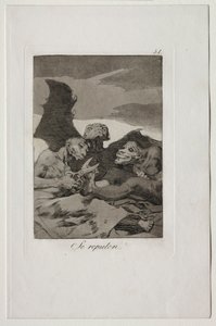 カプリコス：彼らは自分自身を打ちます。 作： Francisco de Goya