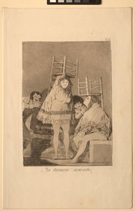 カプリコス：彼らはすでに席を手に入れました。 作： Francisco de Goya
