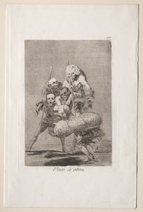 カプリチョス: ある人が別の人にすること 作： Francisco de Goya