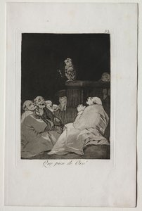 Caprichos：なんという黄金のくちばし！ 作： Francisco de Goya