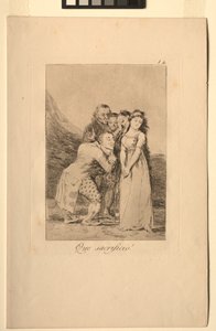 カプリコス：なんて犠牲だ！ 作： Francisco de Goya