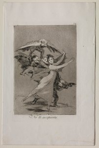 カプリチョス: 逃げられない 作： Francisco de Goya