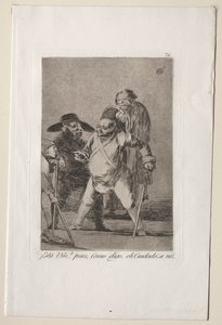 Caprichos: わかりますか?...まあ、私が言うように...えっ! 外を見る！ さもないと... 作： Francisco de Goya