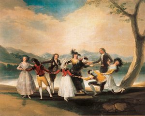 "Colin maillard" (Cucharon) 1788-1789 (油彩・キャンバス) 作： Francisco de Goya