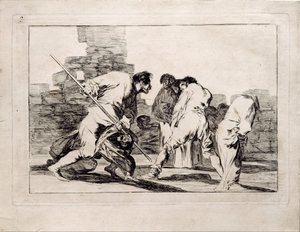 シリーズLos Disparates Follies、1815-1819の残酷な愚行 作： Francisco de Goya