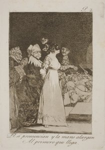 彼らはイエスと言って、最初のベストと結婚します 作： Francisco de Goya