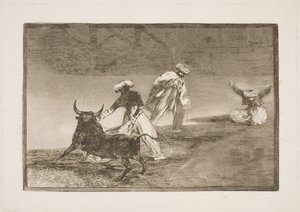 彼らは囲いの中で他の誰かをからかいます 作： Francisco de Goya