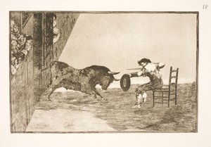 Den modige Martincho と Arenaen と Zaragoza 作： Francisco de Goya