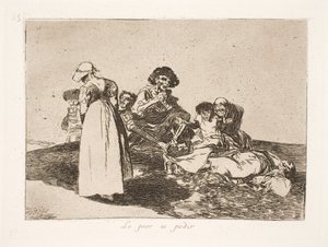 最悪なのは、物乞いをしなければならないことです (55) 作： Francisco de Goya