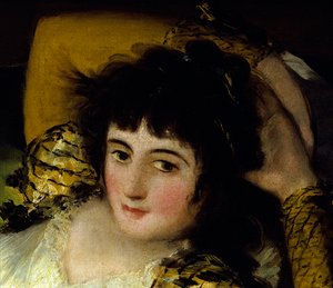 La maja vestida (The dressed cutie) の詳細 フランシスコ・デ・ゴヤ（1746-1828）の絵画 19世紀 日0.95x1.88m マドリッドプラド美術館