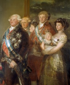 スペインのシャルル4世の家族。 1800-01。細部 作： Francisco de Goya