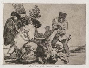 戦争の災害：Pl。 33、1810-1813。 作： Francisco de Goya