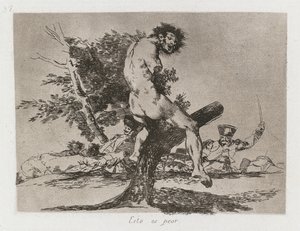 戦争の災害：Pl。 37、これはもっと悪いです、1810-1813。 作： Francisco de Goya