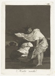 悪い夜 Mala noche (オブジェクトのタイトル) ロス・カプリチョス（シリーズタイトル） 作： Francisco de Goya