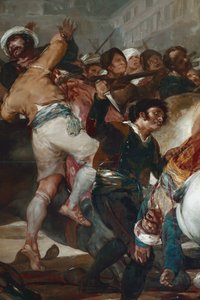 エル・ドス・デ・メイオ（5月2日）」または「マムルークの告発」。詳細（油彩・キャンバス 作： Francisco de Goya