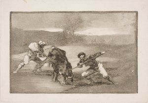徒歩で狩りをする別の方法 作： Francisco de Goya