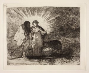 日本語: 戦争の災害、プレート No. 82 作： Francisco de Goya