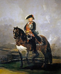 スペインのシャルル4世の乗馬の肖像、1801 作： Francisco de Goya