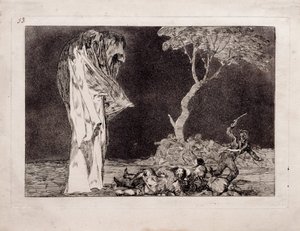 1815〜1819年のLos Disparates Folliesシリーズの恐怖の愚行 作： Francisco de Goya