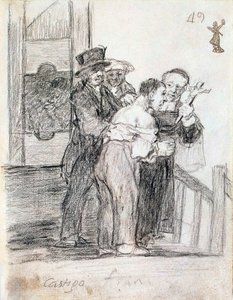 1824年から1828年の間のフランスの刑罰。 作： Francisco de Goya