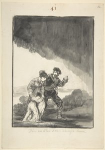 神はそのような苦い運命から私たちを救ってください、c.1816-20（墨汁と灰色の洗浄とこすりでブラシ） 作： Francisco de Goya