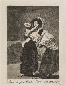 神は彼女を許してください：物乞いは彼女の母親でした 作： Francisco de Goya
